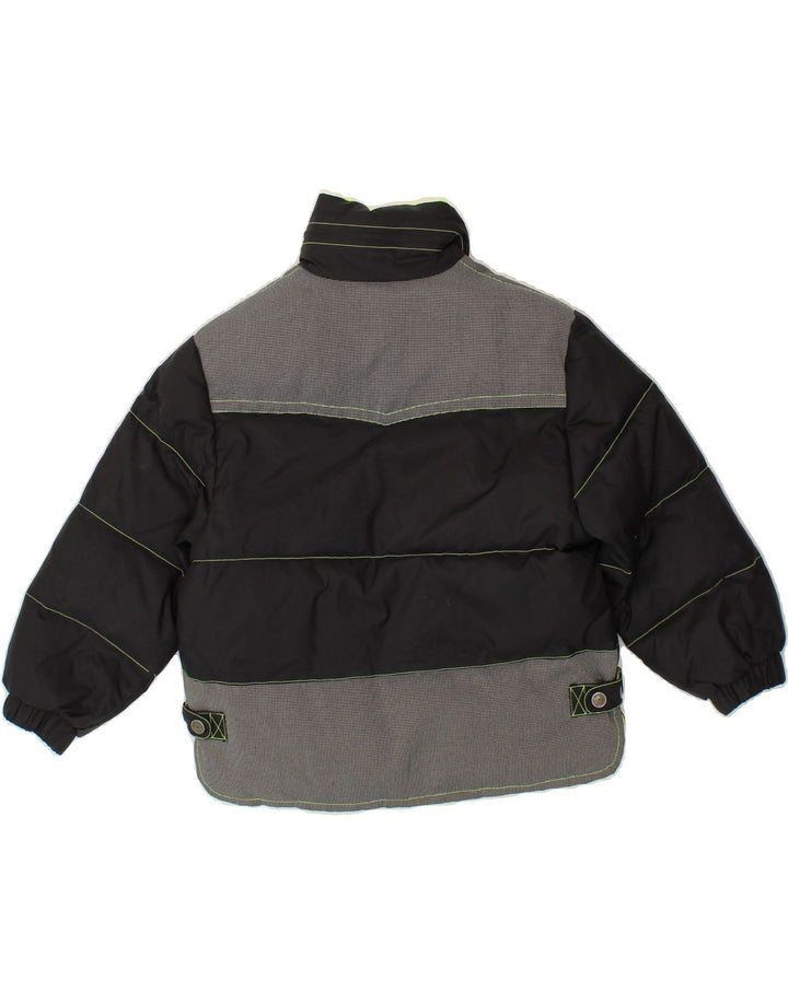 DIADORA Boys Padded Jacket 7-8 Years Small Black Colourblock Polyester Vintage Diadora and Second-Hand Diadora from Messina Hembry 