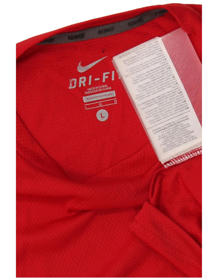 Nike Dri Fit majica kratkih rukava velika crvena poliesterska boja