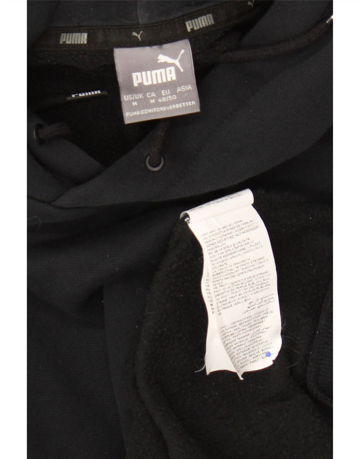 Puma muška majica s kapuljačom Srednje crni pamuk