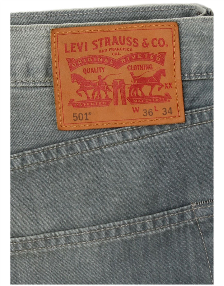 LEVI'S muške 501 ravne traperice W36 L29 plavi pamuk