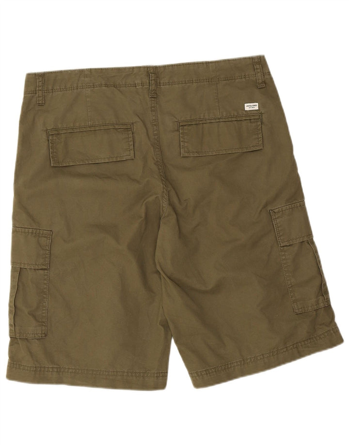 Jack & Jones muške kargo kratke hlače srednje veličine W34 kaki pamuk