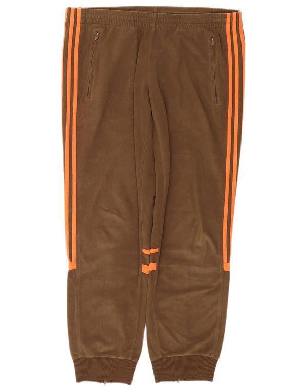 Adidas Ženske flis trenirke Hlače Joggers UK 16 Large Beige Poliester