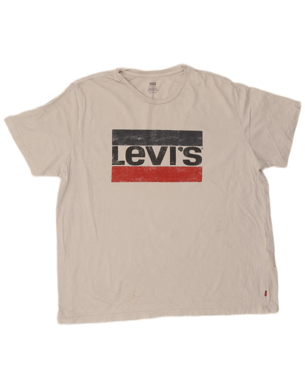 Levi's gornji dio majice s grafičkim motivima 2XL bijeli pamuk