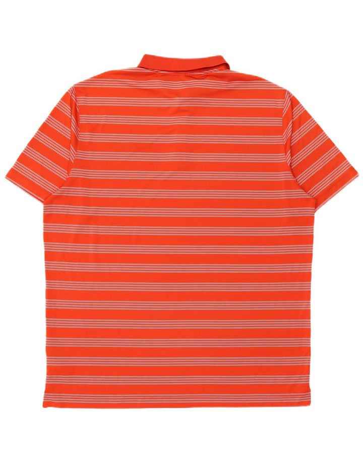Nike muška Dri Fit polo majica 2XL narančasti prugasti poliester