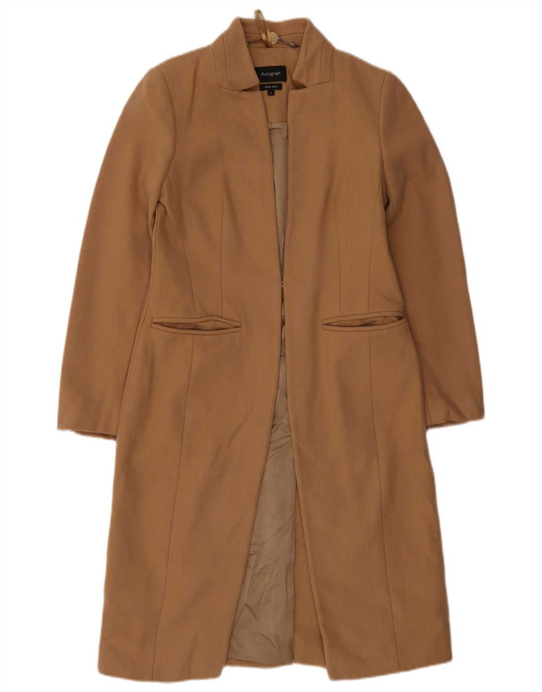 Marks & Spencer ženski kaput s autogramom UK 8 Small Brown Wool