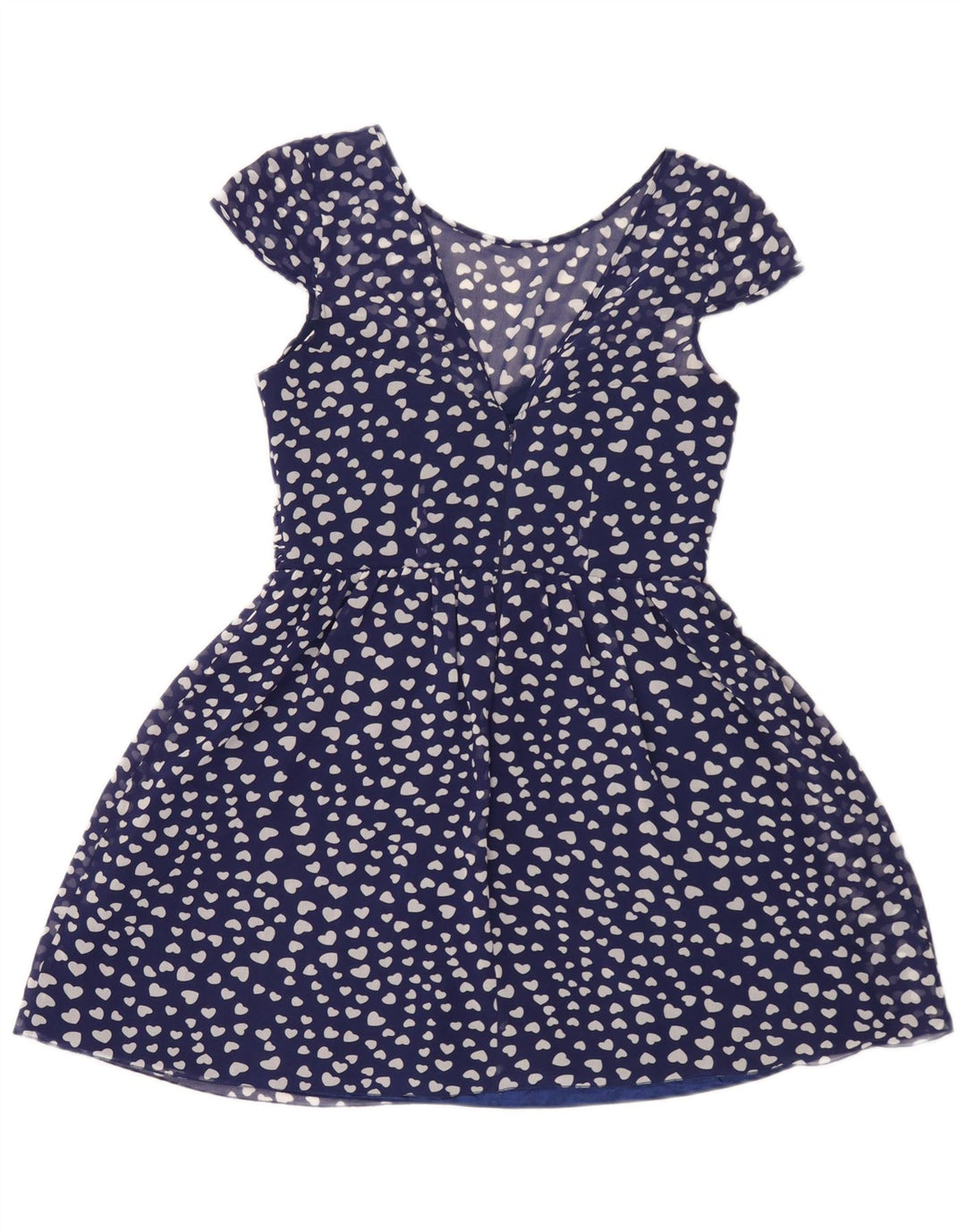 Lipsy Womens Abstract Pattern A-Line Dress UK 12 Medium  Blue Polyester