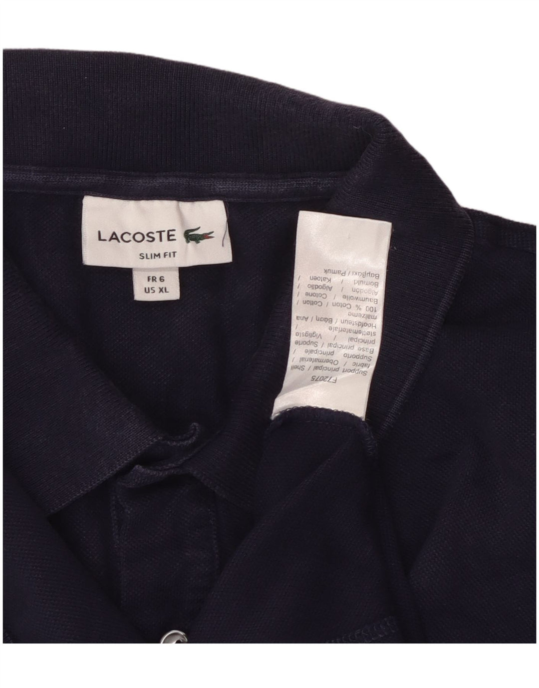 LACOSTE muška uska polo majica veličine 6 XL tamnoplavi pamuk
