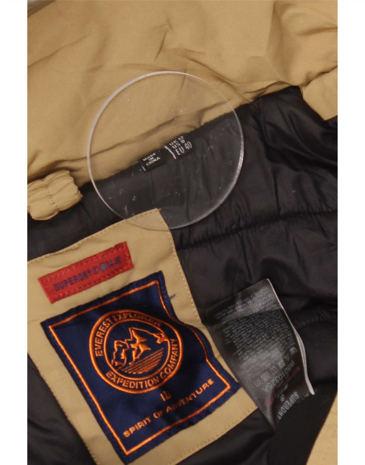 Superdry ženska jakna parka s kapuljačom UK 12 srednje bež poliester