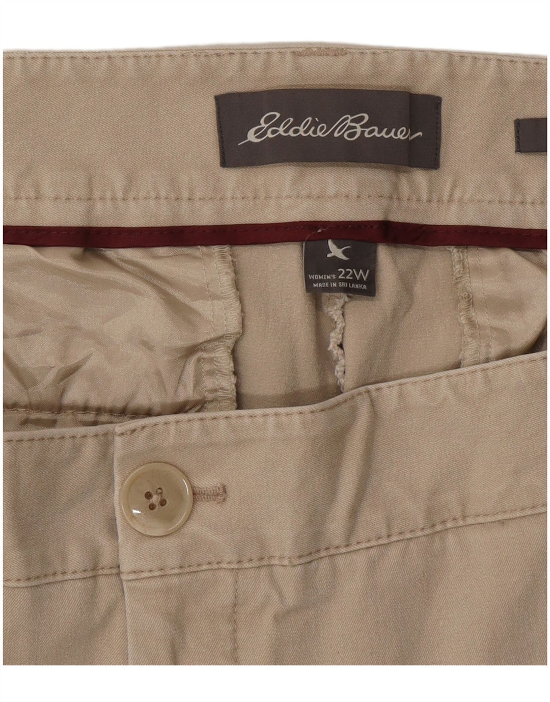 EDDIE BAUER Ženske ležerne hlače s oblinama US 22 3XL W44 L30 Bež