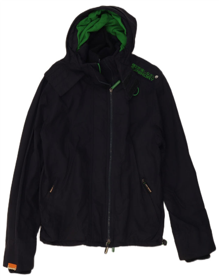 SUPERDRY ženska jakna s kapuljačom UK 16 velika tamnoplava poliester