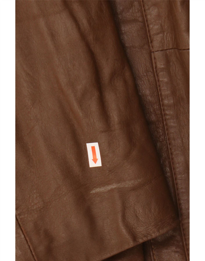 Vintage muška kožna jakna IT 54 2XL smeđa koža