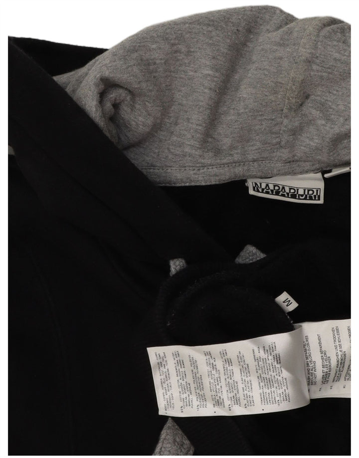 NAPAPIJRI muška majica s kapuljačom s kapuljačom srednje veličine, crni pamuk