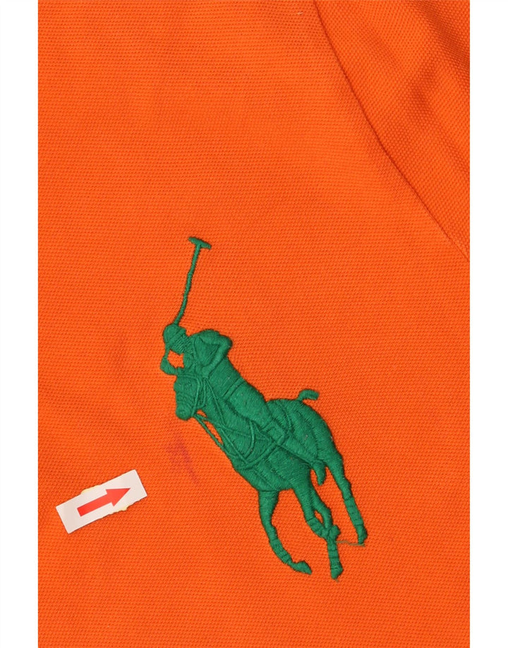 POLO RALPH LAUREN Muška uska polo majica srednje veličine, narančasta, pamuk