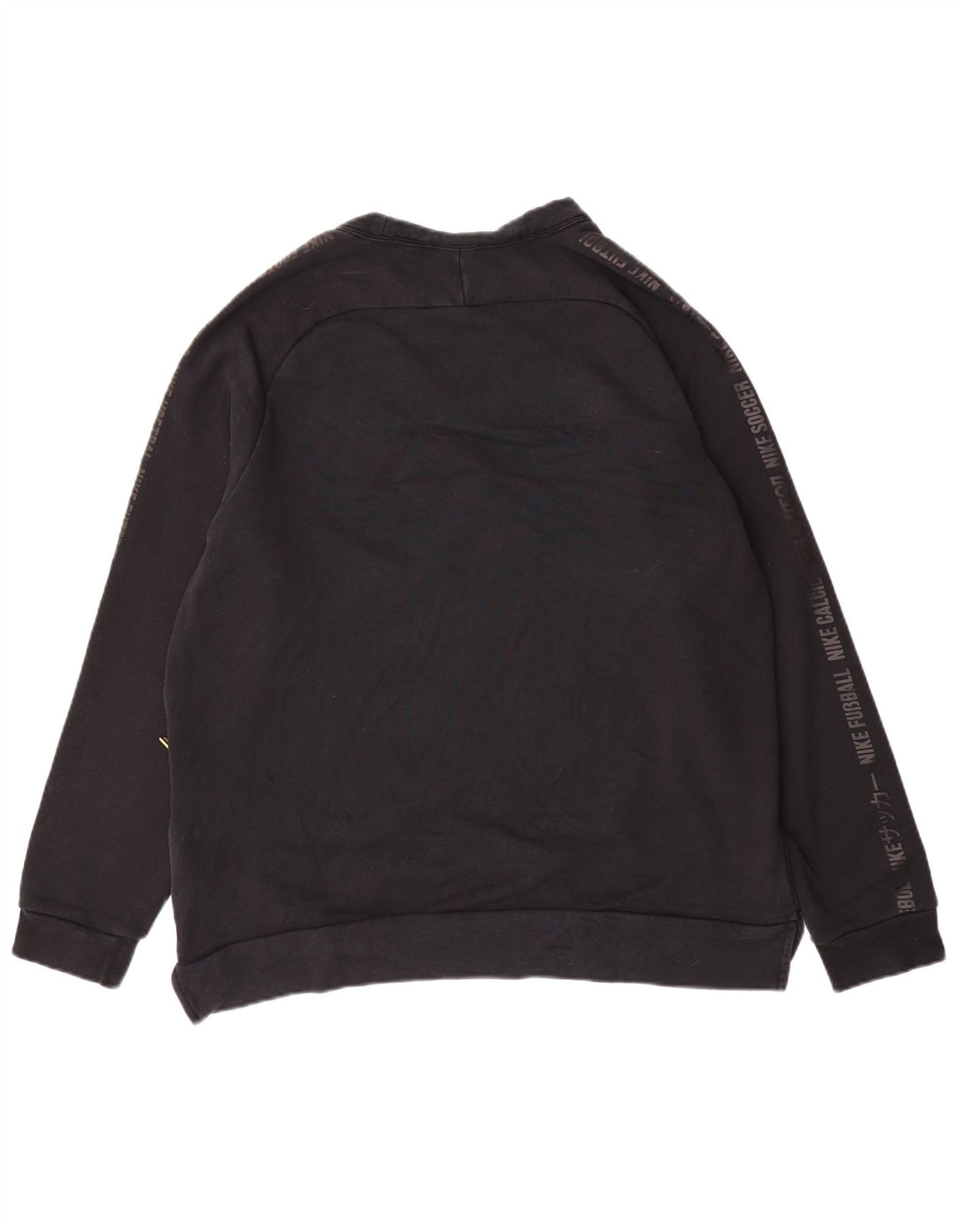 Veliki crni pamuk Nike Graphic Sweatshirt džemper