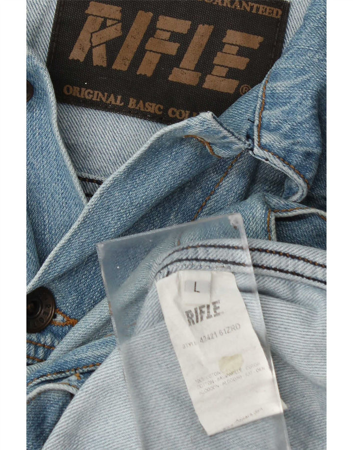 Muška traper jakna Rifle UK 40 Large Blue Cotton