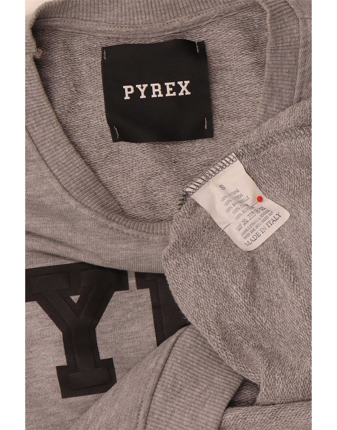 Pyrex ženski džemperi s prekomjernim grafičkim motivima UK 10 Small Gray