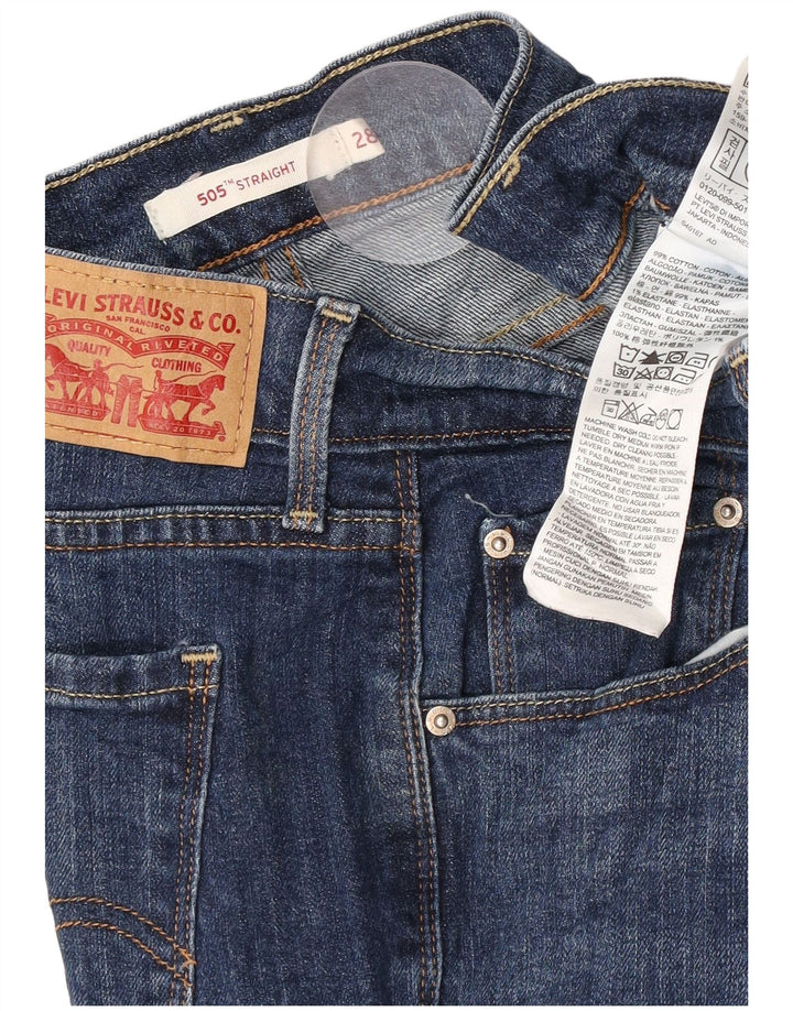 Levi's ženske 505 ravne traperice W28 L32 plavi pamuk