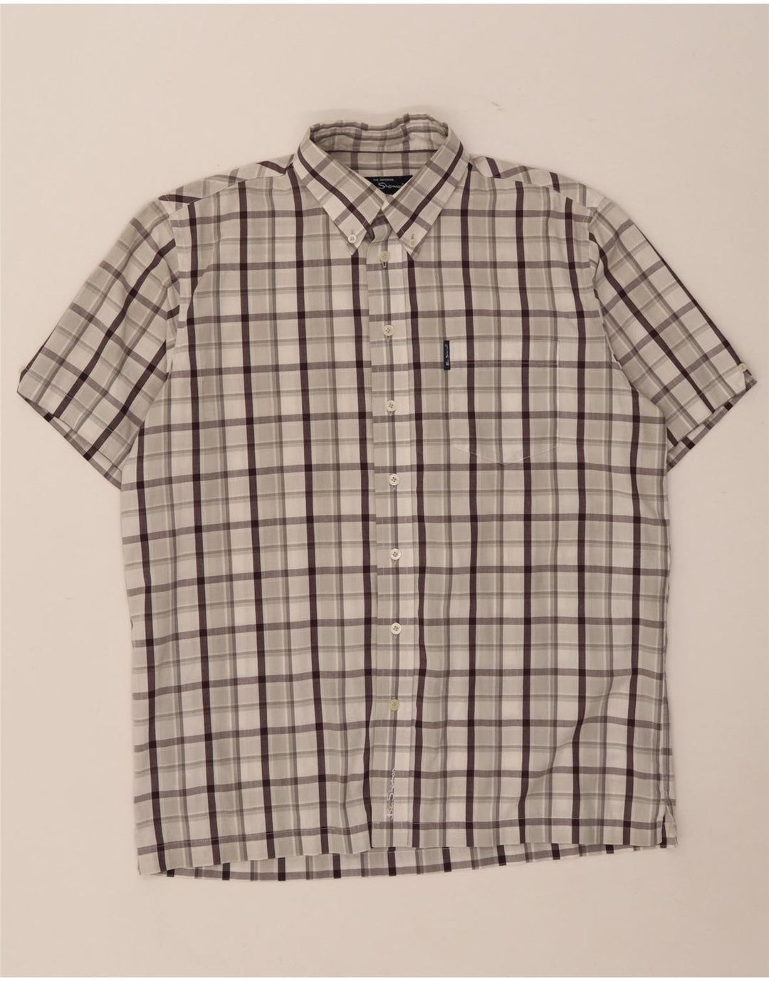 Ben Sherman muška košulja kratkih rukava, pamuk srednje sive kare