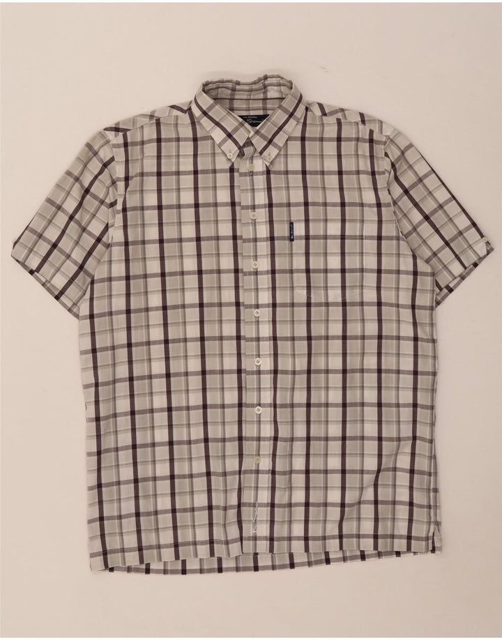 Ben Sherman muška košulja kratkih rukava, pamuk srednje sive kare