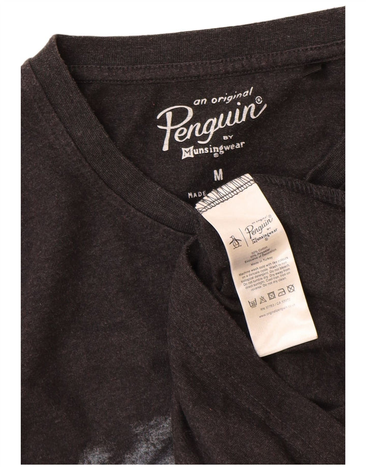 Penguin muška grafička majica kratkih rukava Srednji crni pamuk