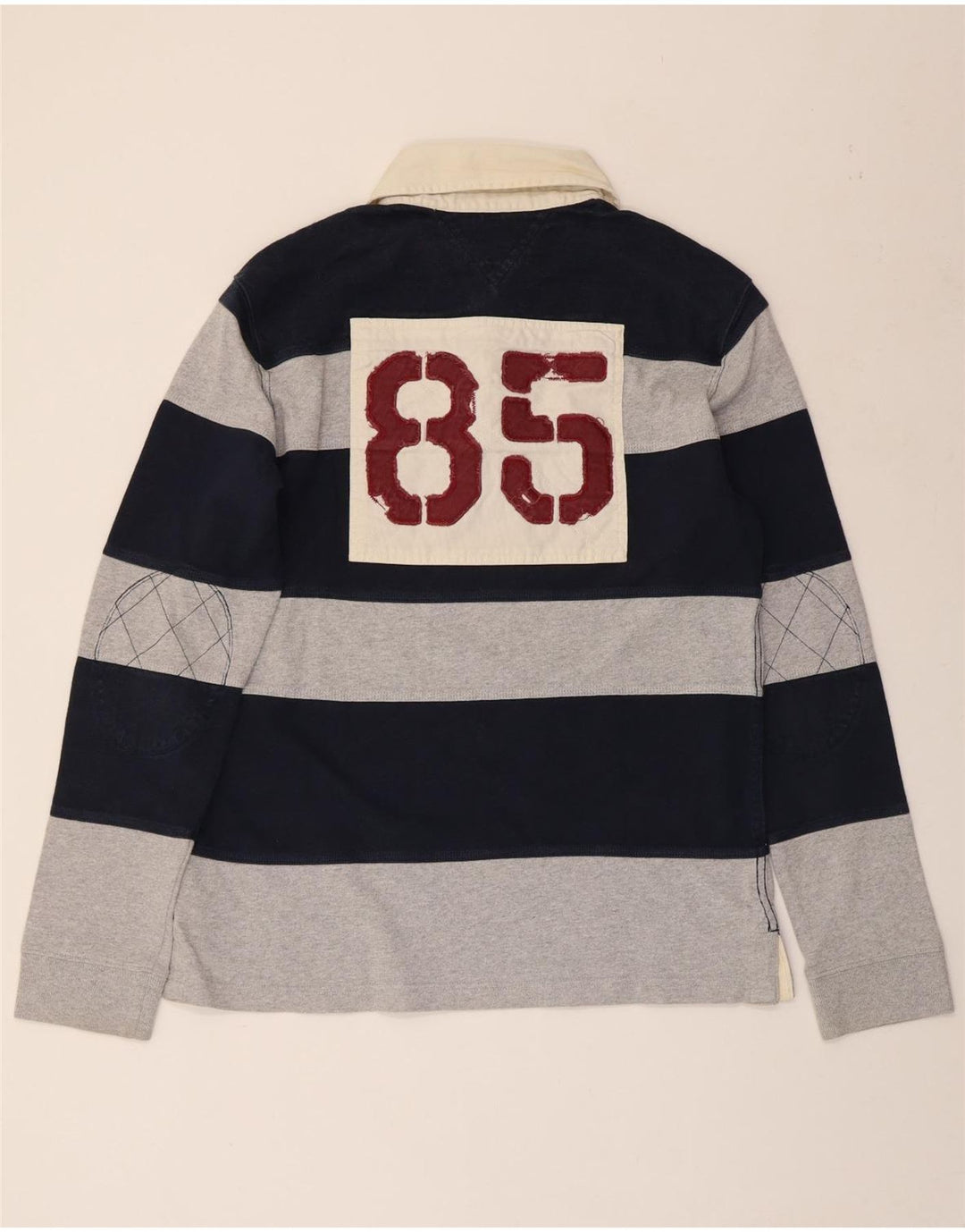 TOMMY HILFIGER Muška ragbi polo majica s grafičkim motivima, velika tamnoplava prugasta