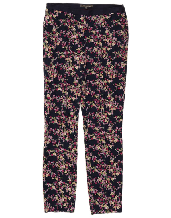 Laura Ashley Ženske ležerne hlače UK 10 male W30 L28 tamnoplave cvjetne