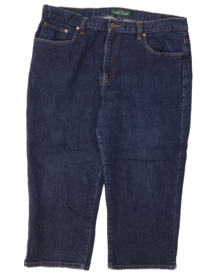 RALPH LAUREN Ženske kapri traperice US 16 2XL W38 L21 tamnoplavi pamuk