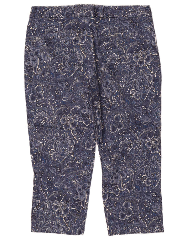 Dockers ženske kapri hlače US 10 Large W32 L21 plavi Paisley pamuk
