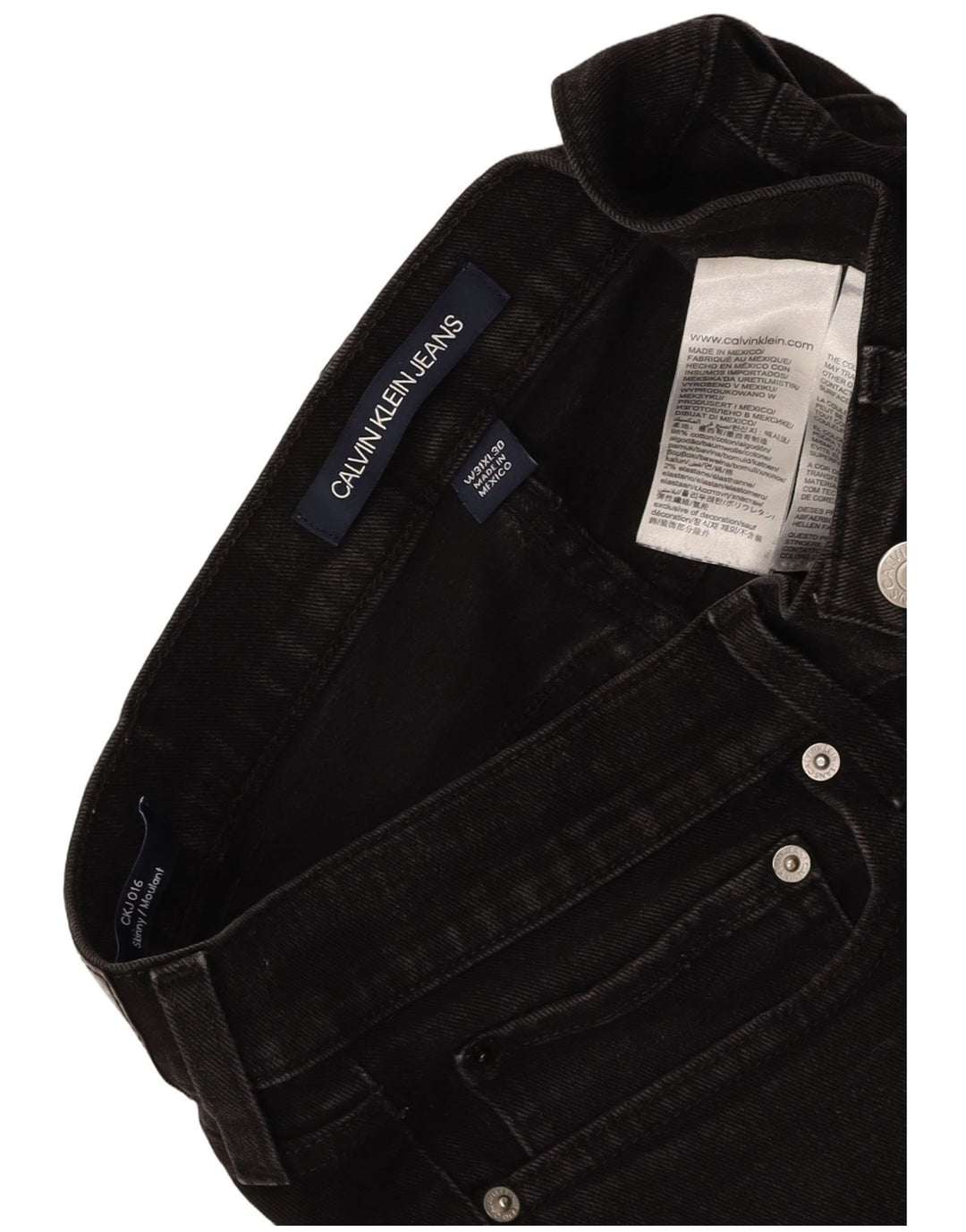 CALVIN KLEIN Muške uske traperice Moulante W31 L30 Sivi pamuk