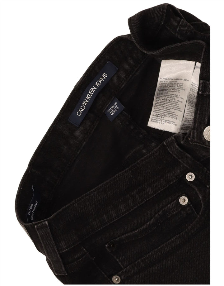 CALVIN KLEIN Muške uske traperice Moulante W31 L30 Sivi pamuk