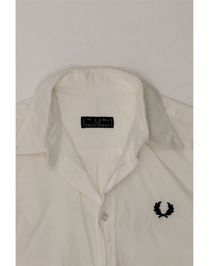 FRED PERRY Boys Shirt 7-8 Years White Cotton Vintage Fred Perry and Second-Hand Fred Perry from Messina Hembry 