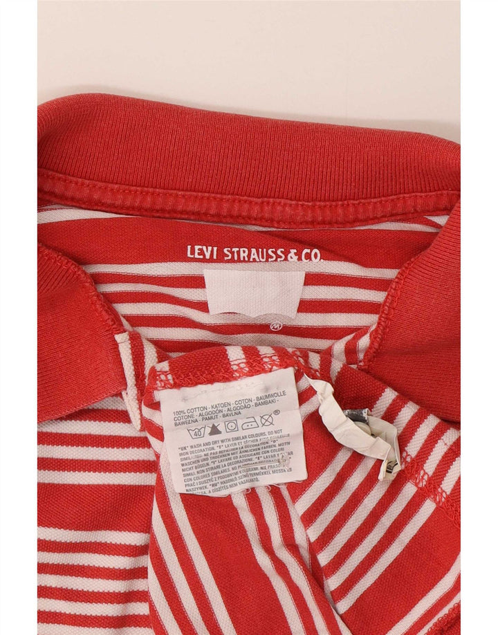 Levi's muška polo majica srednje crvene pruge, pamuk
