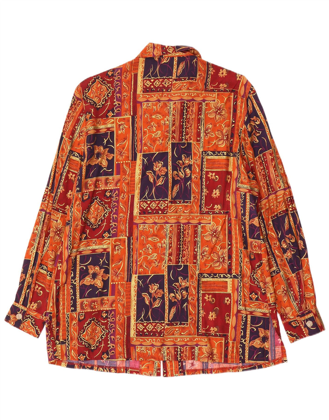 David Jones Ženska košulja bluza US 12 Velika višebojna patchwork viskoza