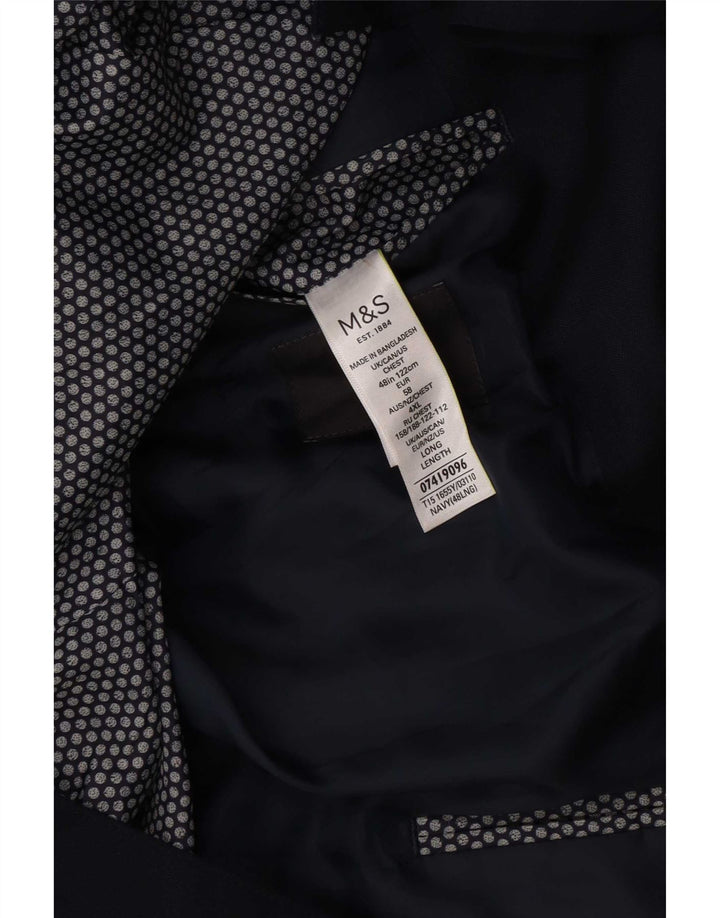 Marks & Spencer muška jakna sa 2 gumba UK 48 2XL tamnoplavi poliester