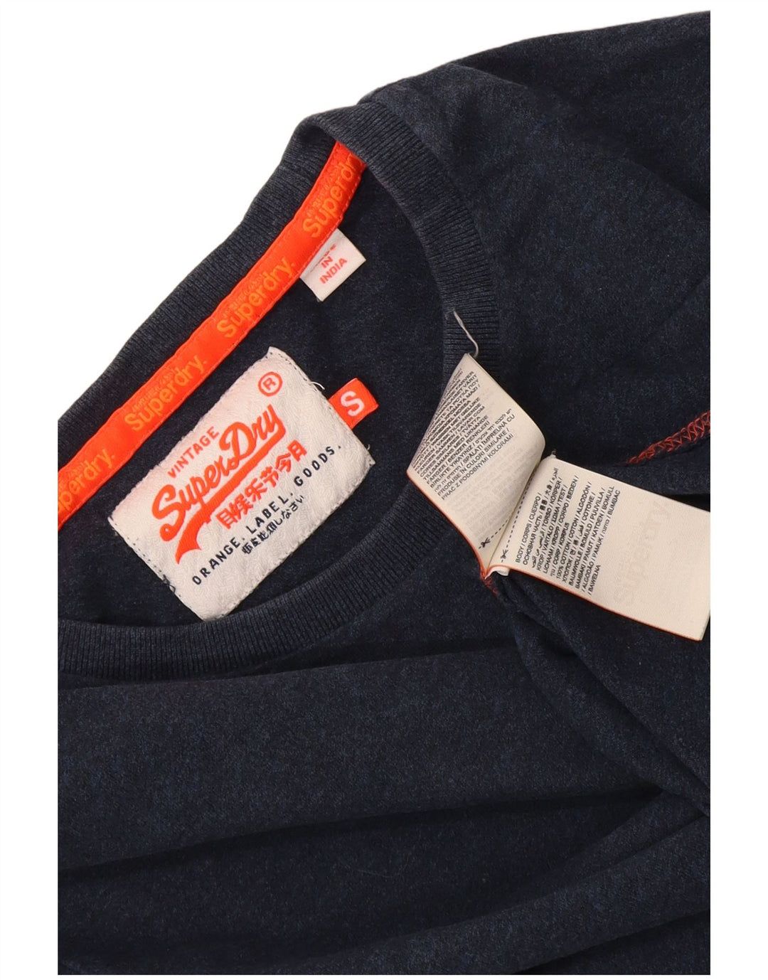 Superdry muška majica dugih rukava, mala tamnoplava pamuk