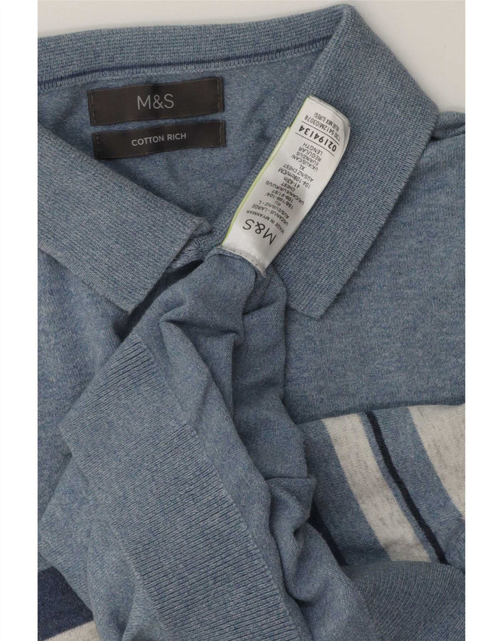 Marks & Spencer muška polo majica s velikim plavim prugama, pamuk