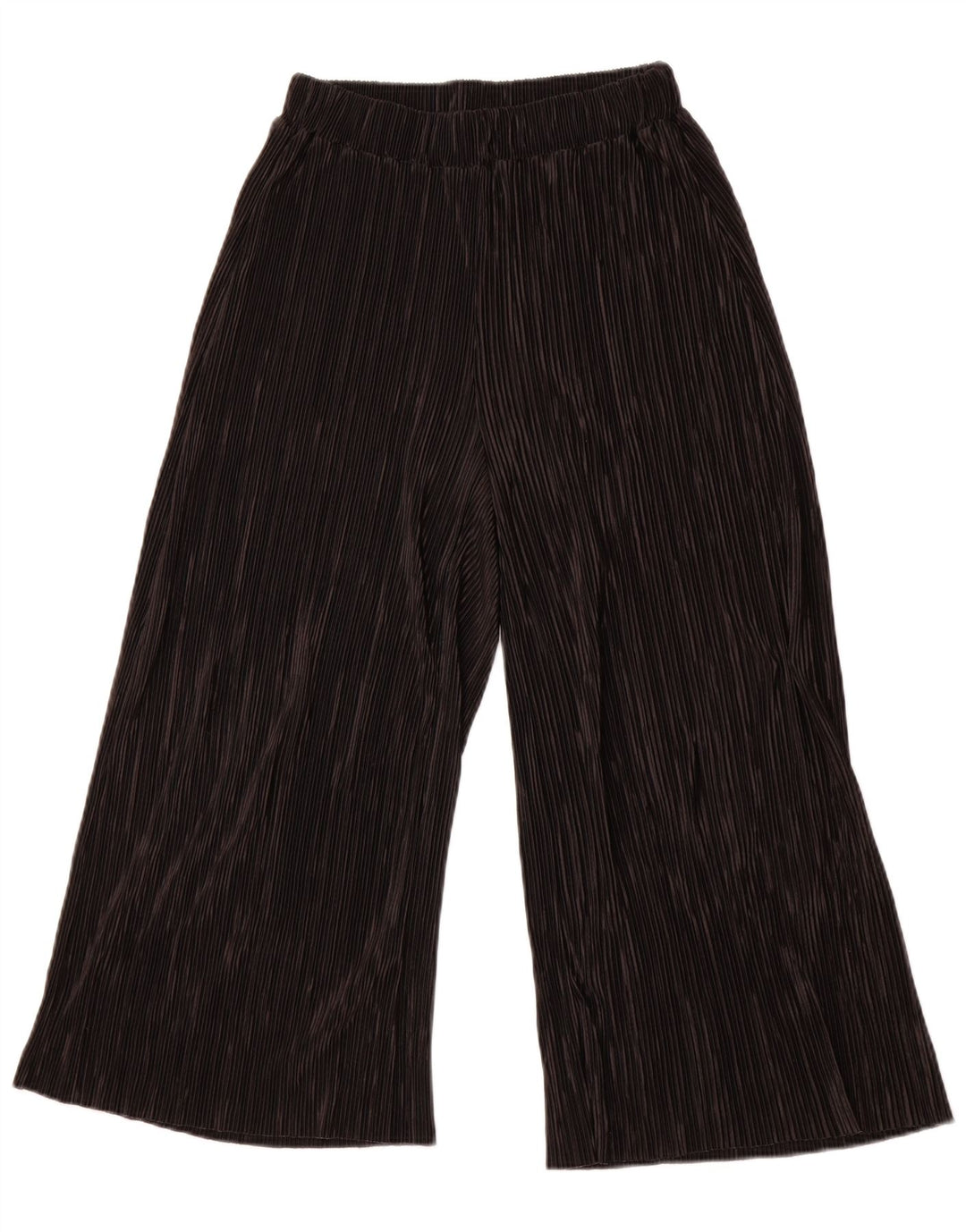 ZARA ženske kapri hlače širokih nogavica XS W24 L23 crni poliester