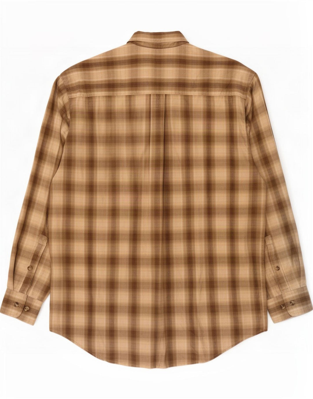 Timberland muška flanelska košulja, srednji kaki karirani pamuk