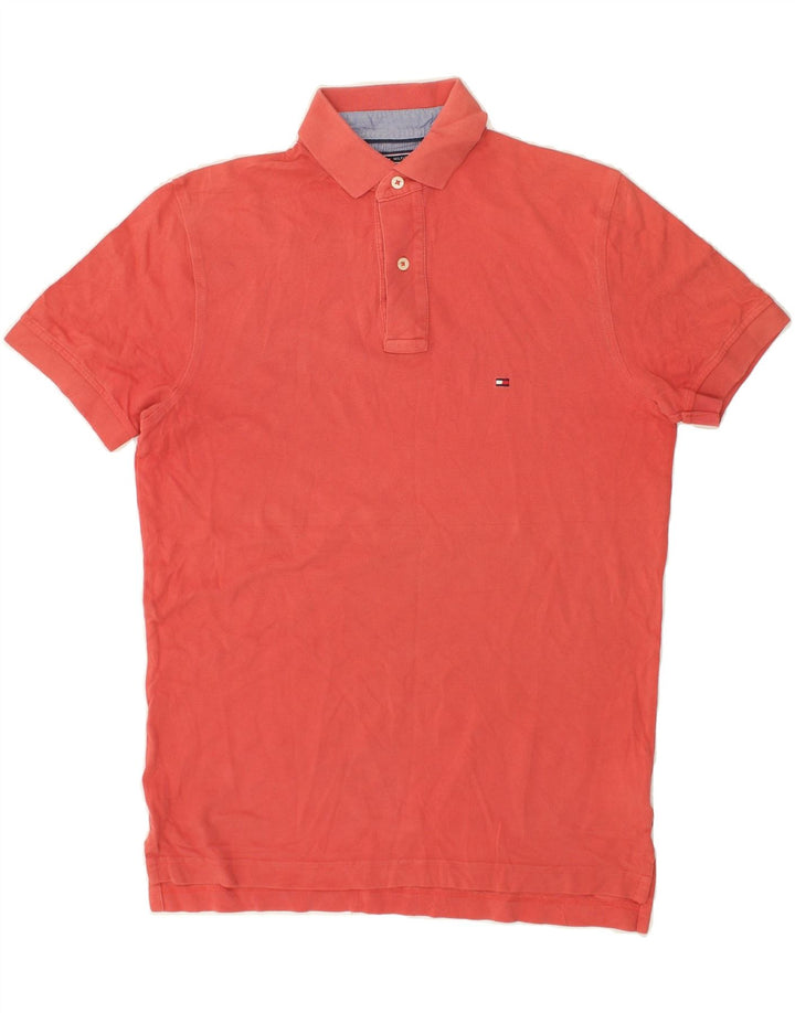 TOMMY HILFIGER Mens Polo Shirt Small Red Cotton | Vintage Tommy Hilfiger | Thrift | Second-Hand Tommy Hilfiger | Used Clothing | Messina Hembry 