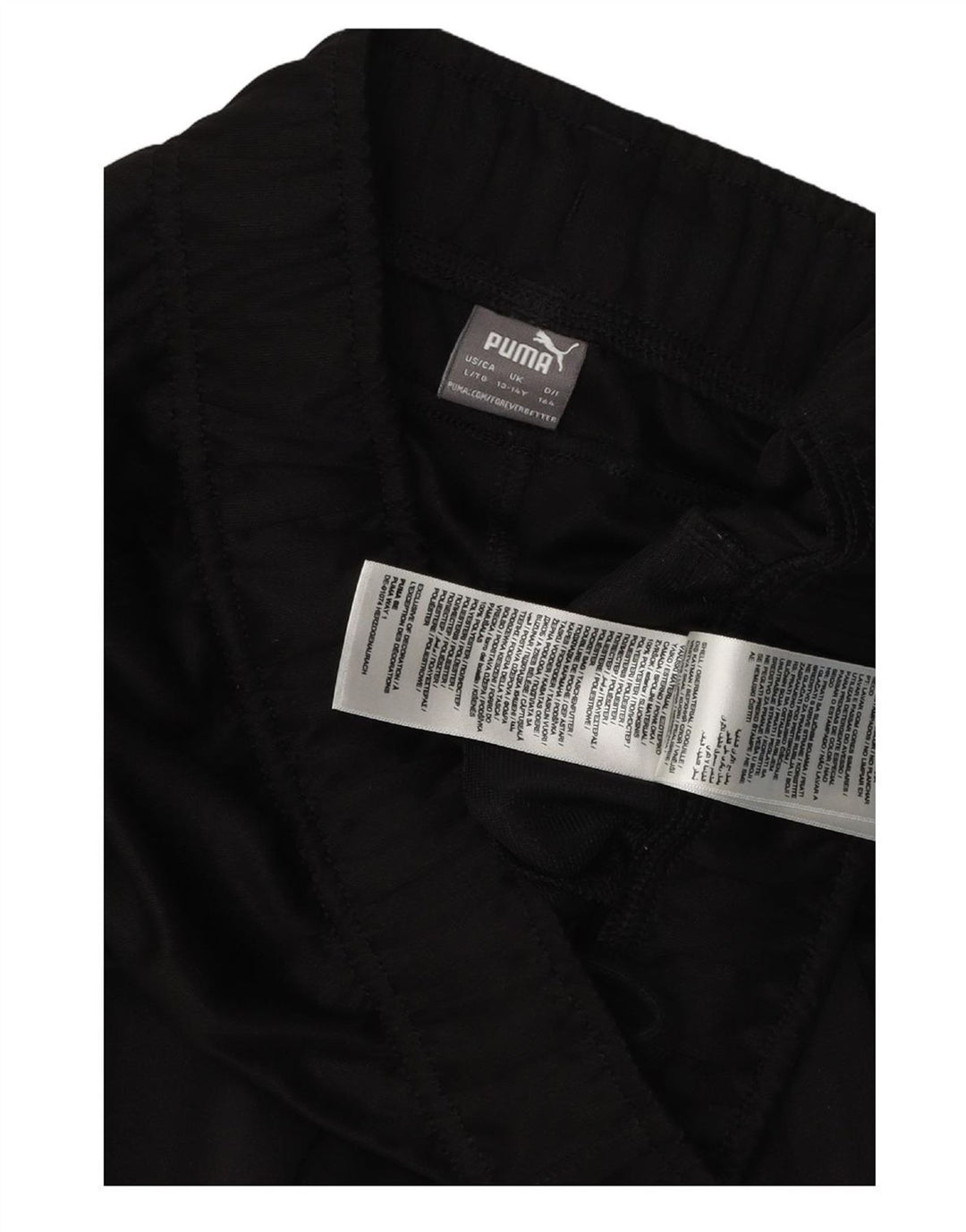 PUMA Boys Tracksuit Trousers Joggers 13-14 Years Black Polyester