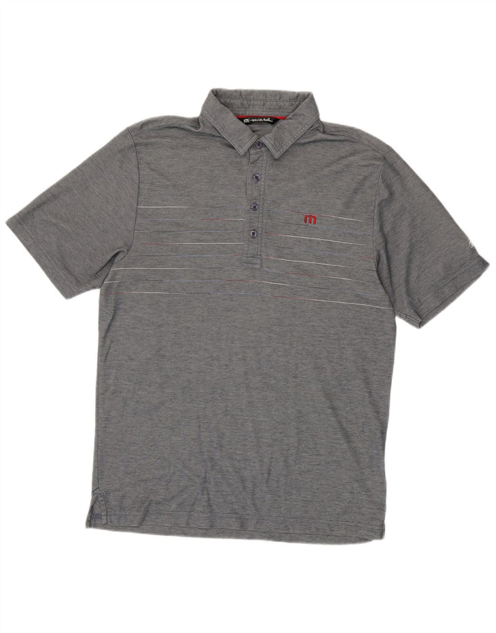 Travis Mathew muška polo majica, pamuk na srednje sive pruge