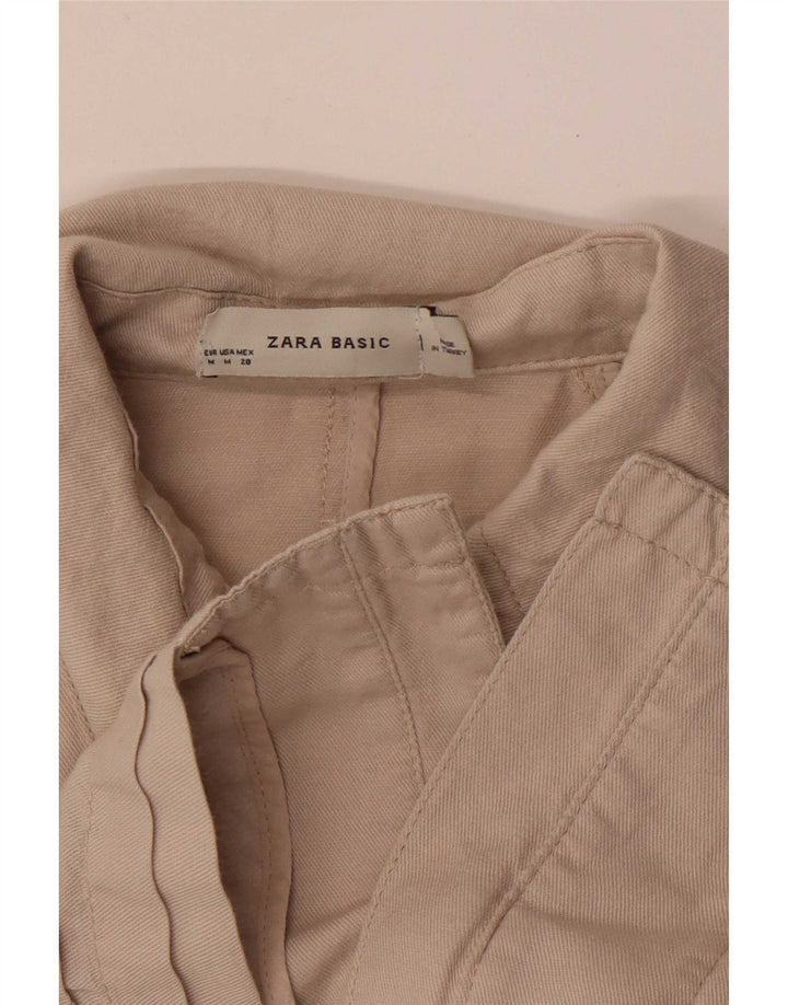 Zara Womens Utility Jacket UK 12 Medium Beige