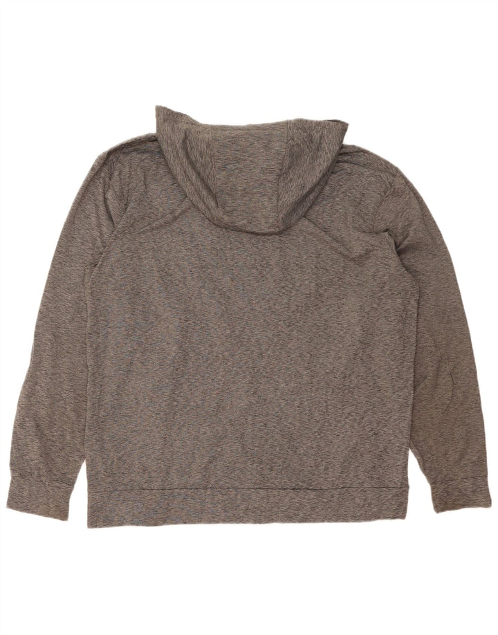NIKE muški Dri Fit pulover s kapuljačom XL sivi flekasti poliester