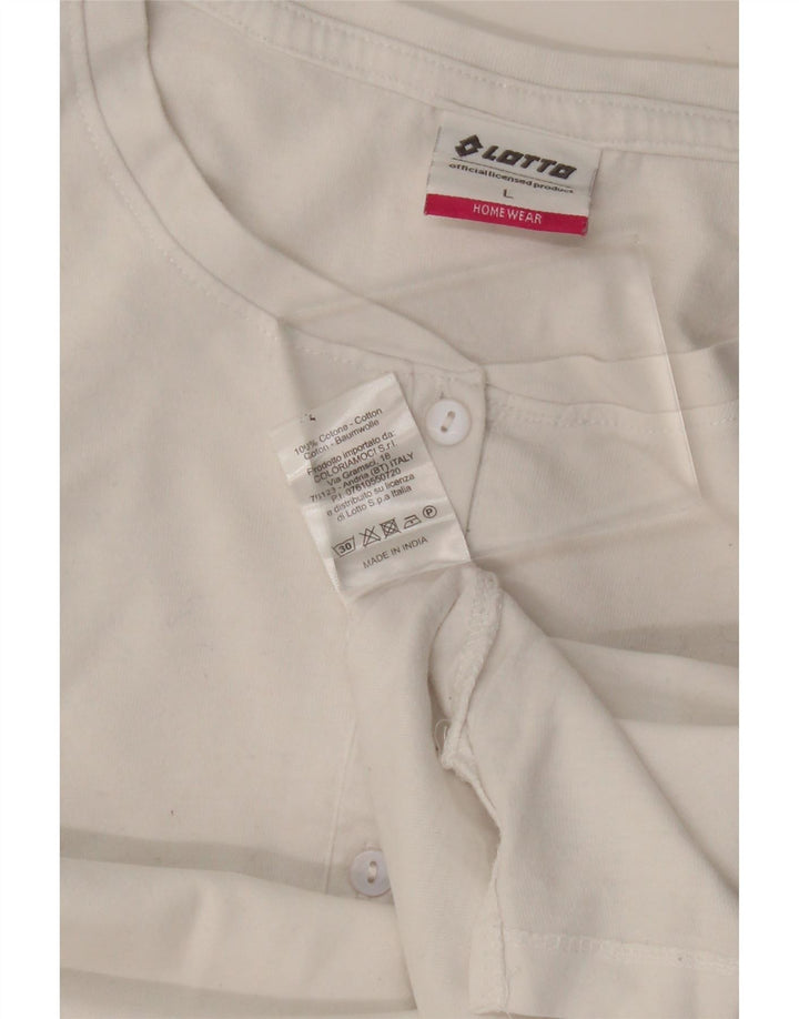 Lotto ženska majica dugih rukava UK 16 Veliki bijeli pamuk