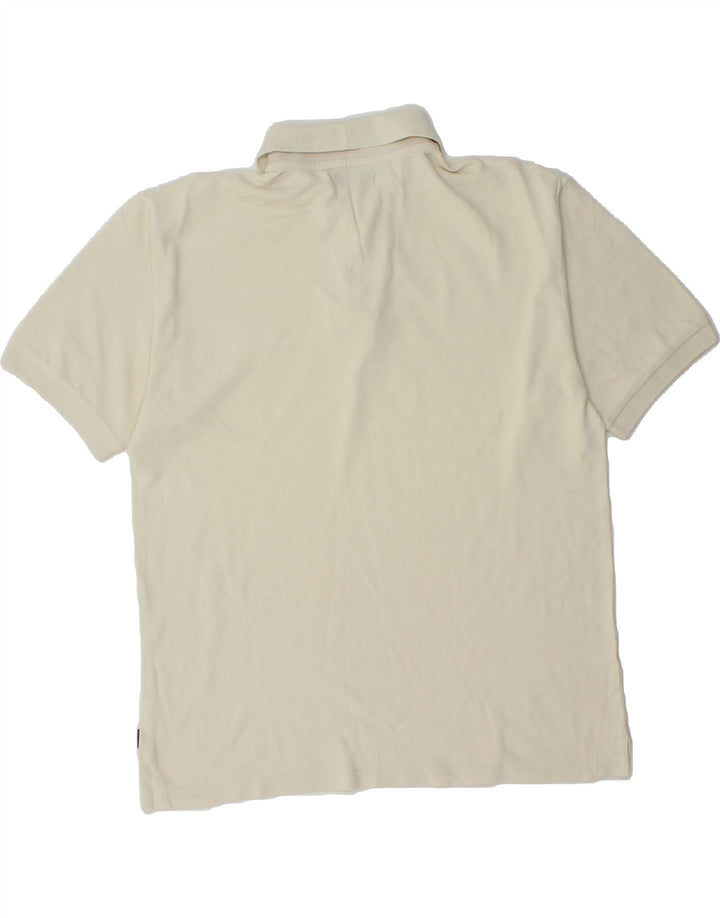 ASICS Mens Polo Shirt Large Off White Vintage Asics and Second-Hand Asics from Messina Hembry 