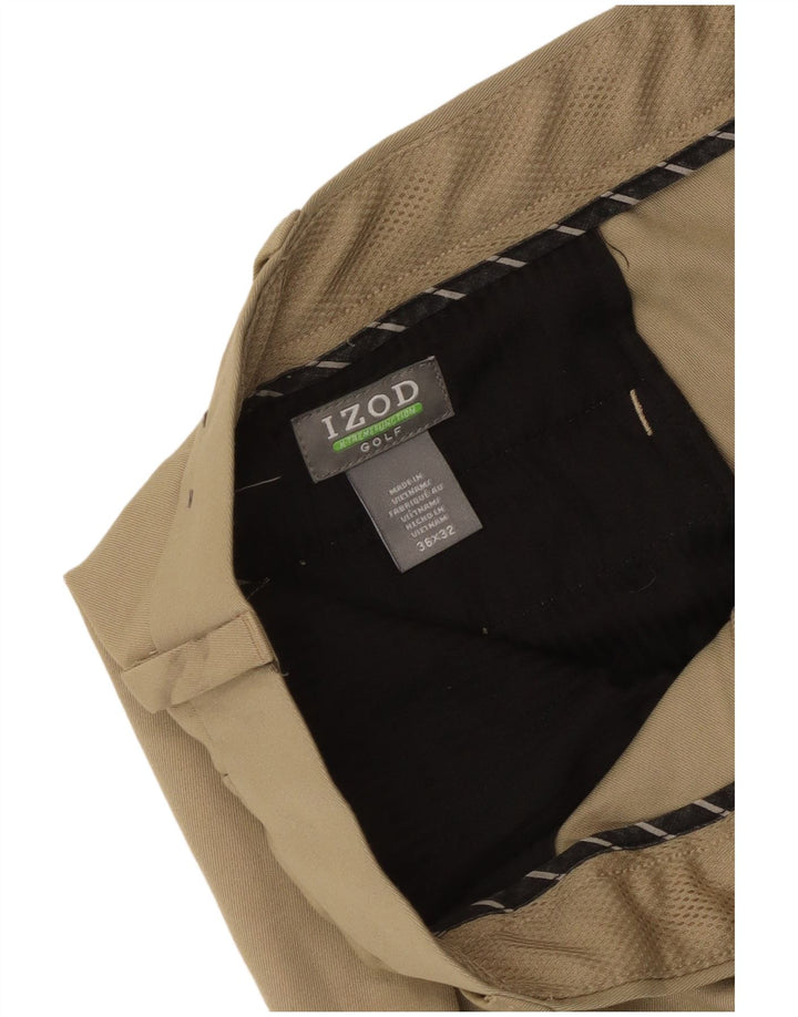 Izod muške hlače ravnog odijela za golf W36 L32 bež poliester