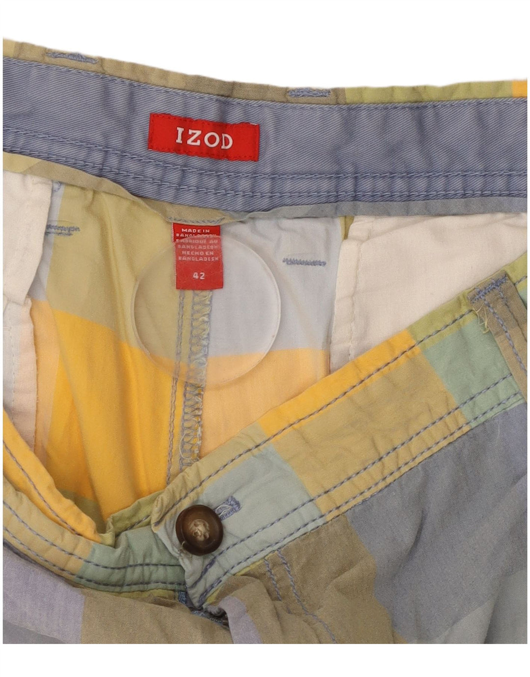 Izod muške chino kratke hlače W42 2XL šareni karirani pamuk