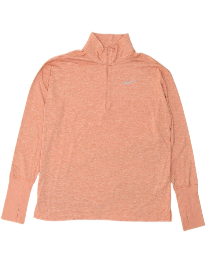 NIKE Ženski Dri Fit Pulover Trenirka Top UK 16 Large Pink Flected