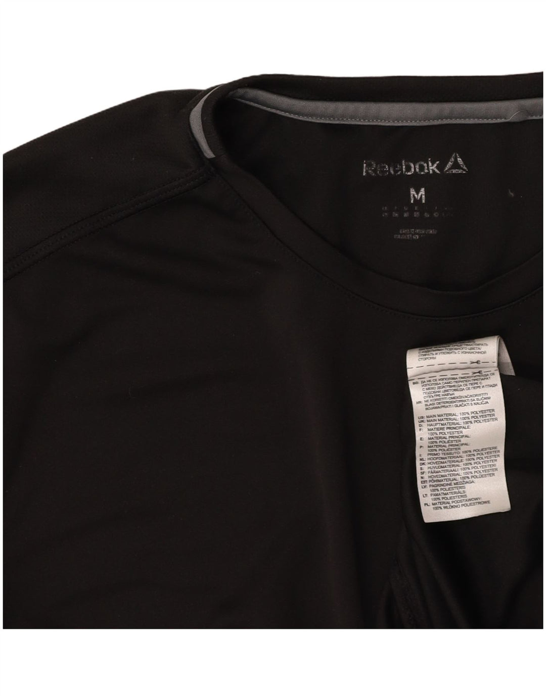 REEBOK Ženska majica kratkih rukava UK 14 Medium Black Colourblock Poliester