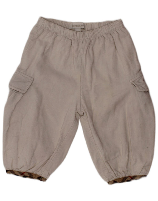 Burberry ravne hlače od samta za dječake 9-12 mjeseci W18 L8 bijele